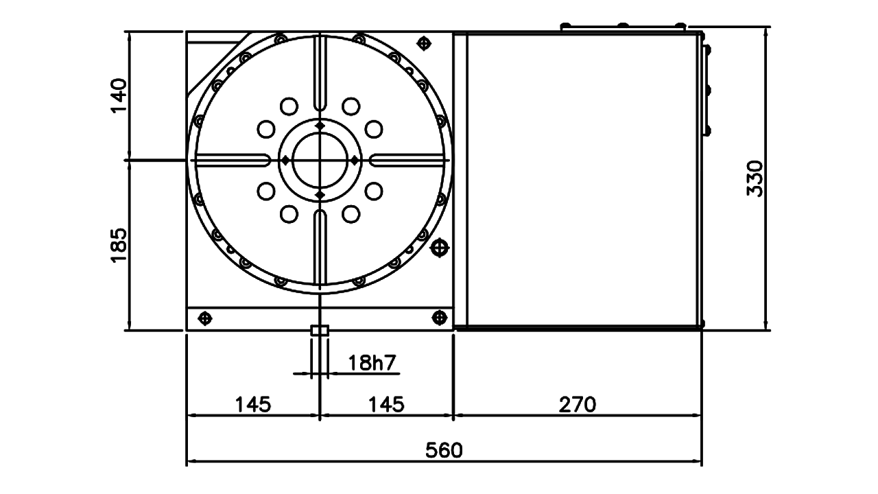 RD270R Planos de tamaño