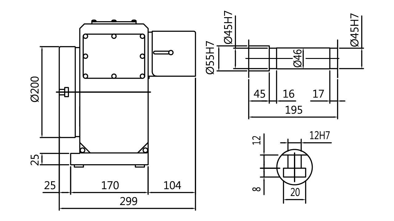 RDS200R サイズ図