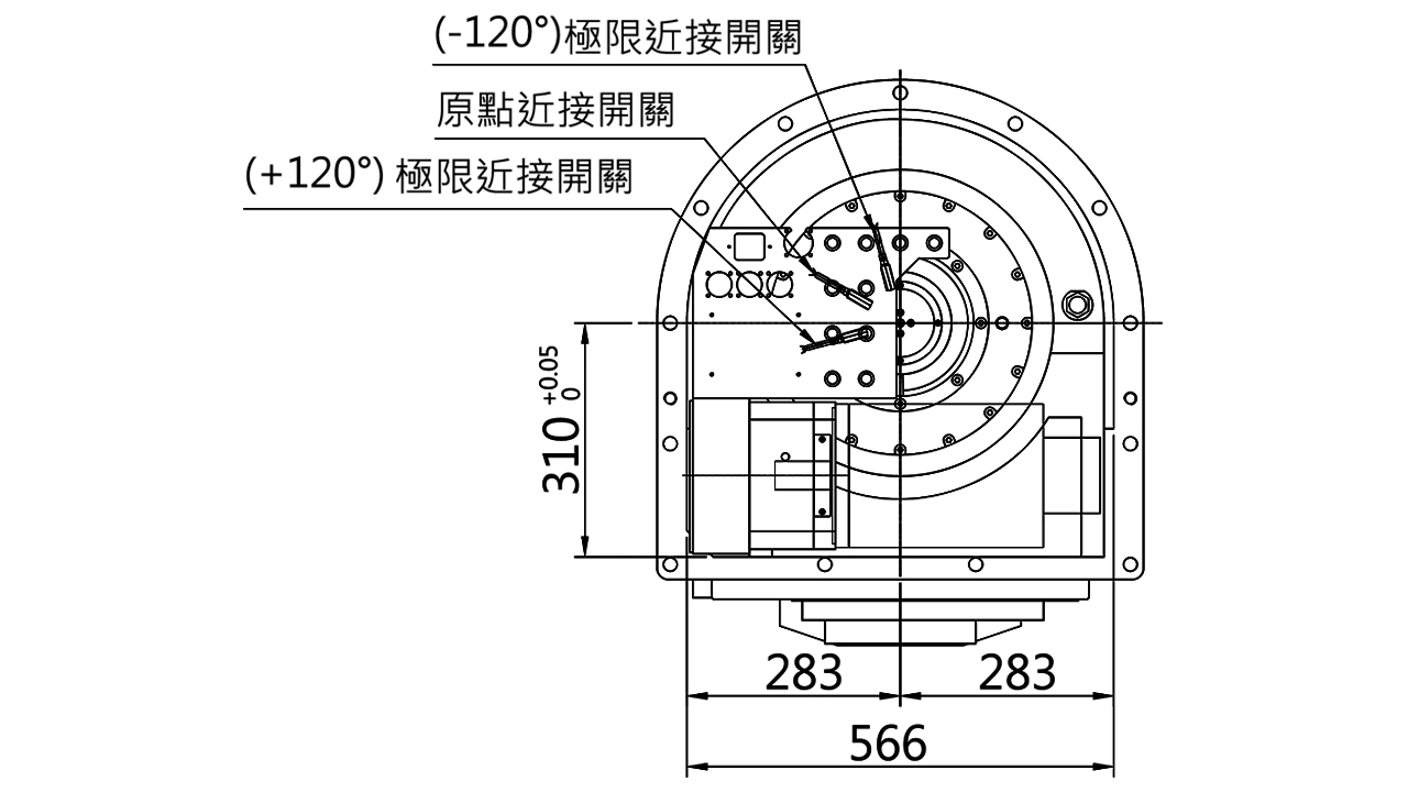 Plano de la vista lateral - ACL650