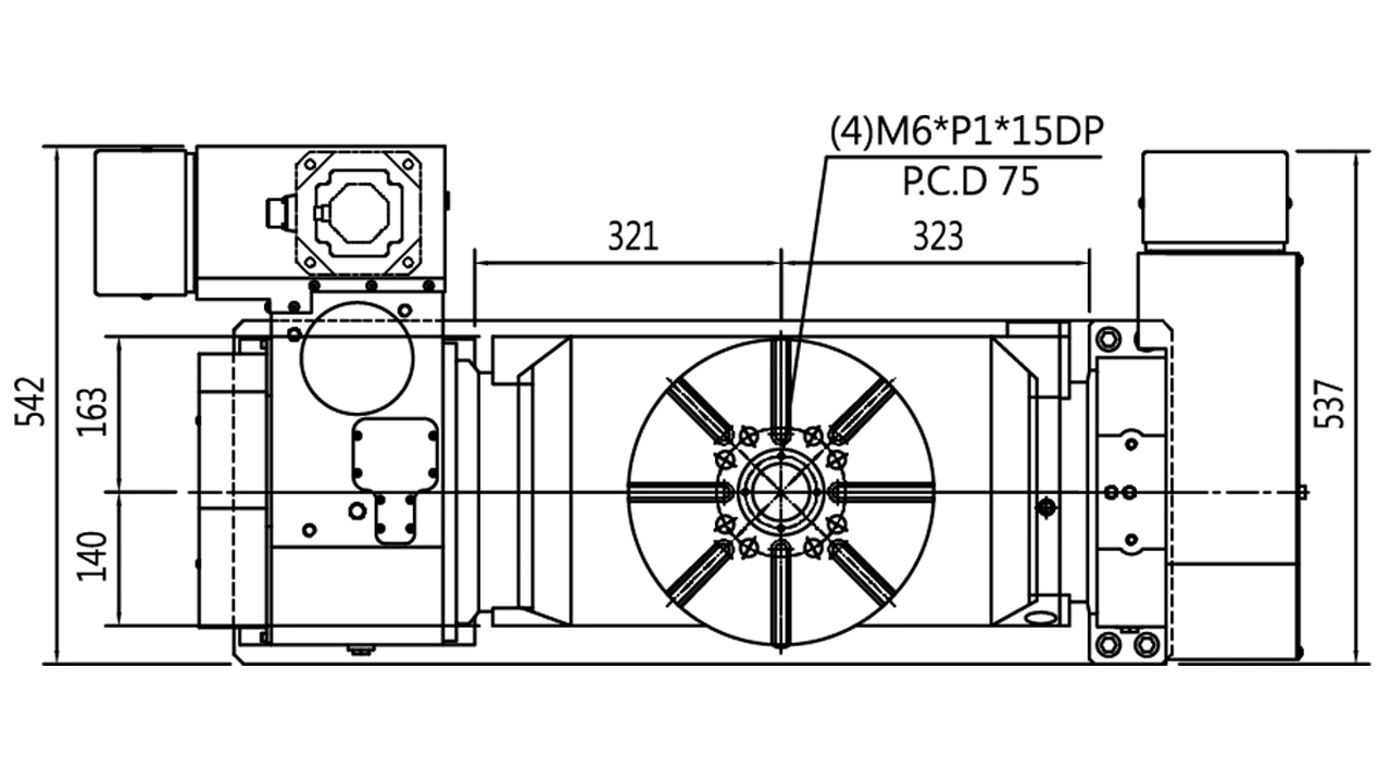 Plano de la vista superior - ACS320