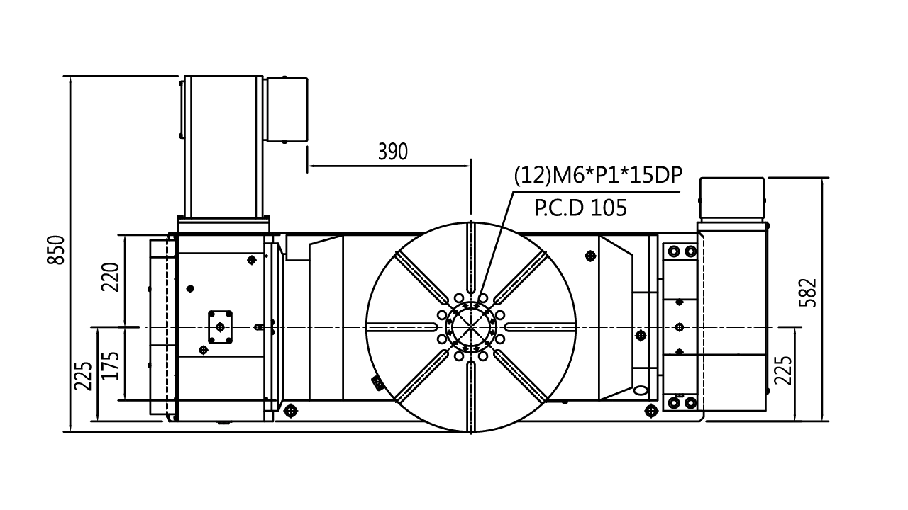 Plano de la vista superior - ACS500