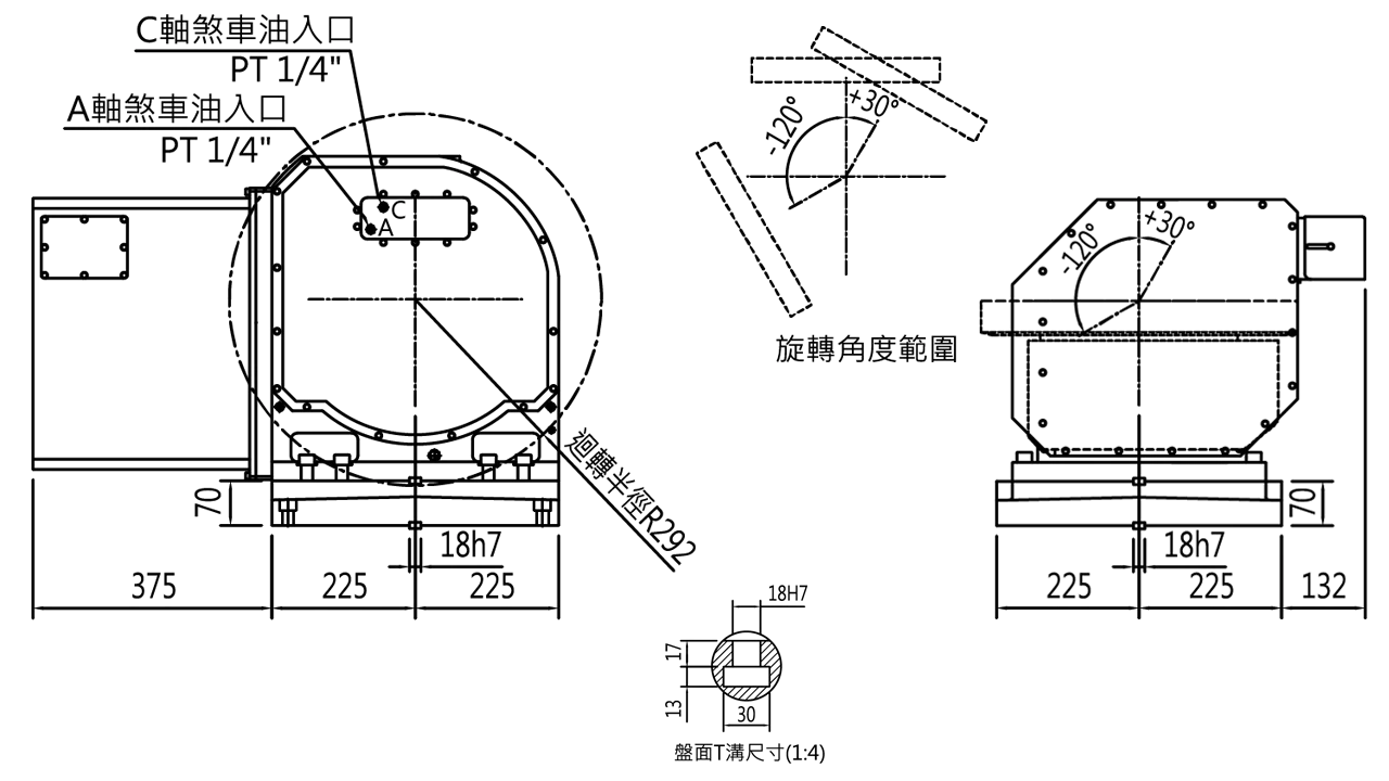 Plano de la vista lateral - ACS500