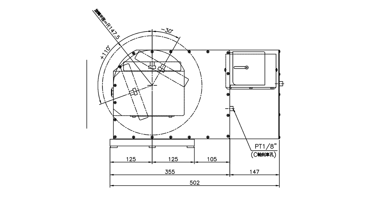 ACU170 Planos de tamaño