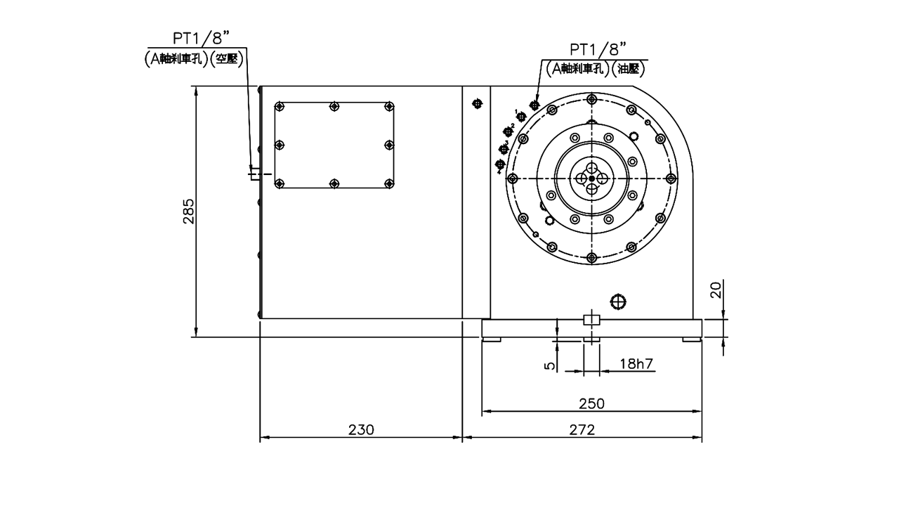 ACU170 Planos de tamaño