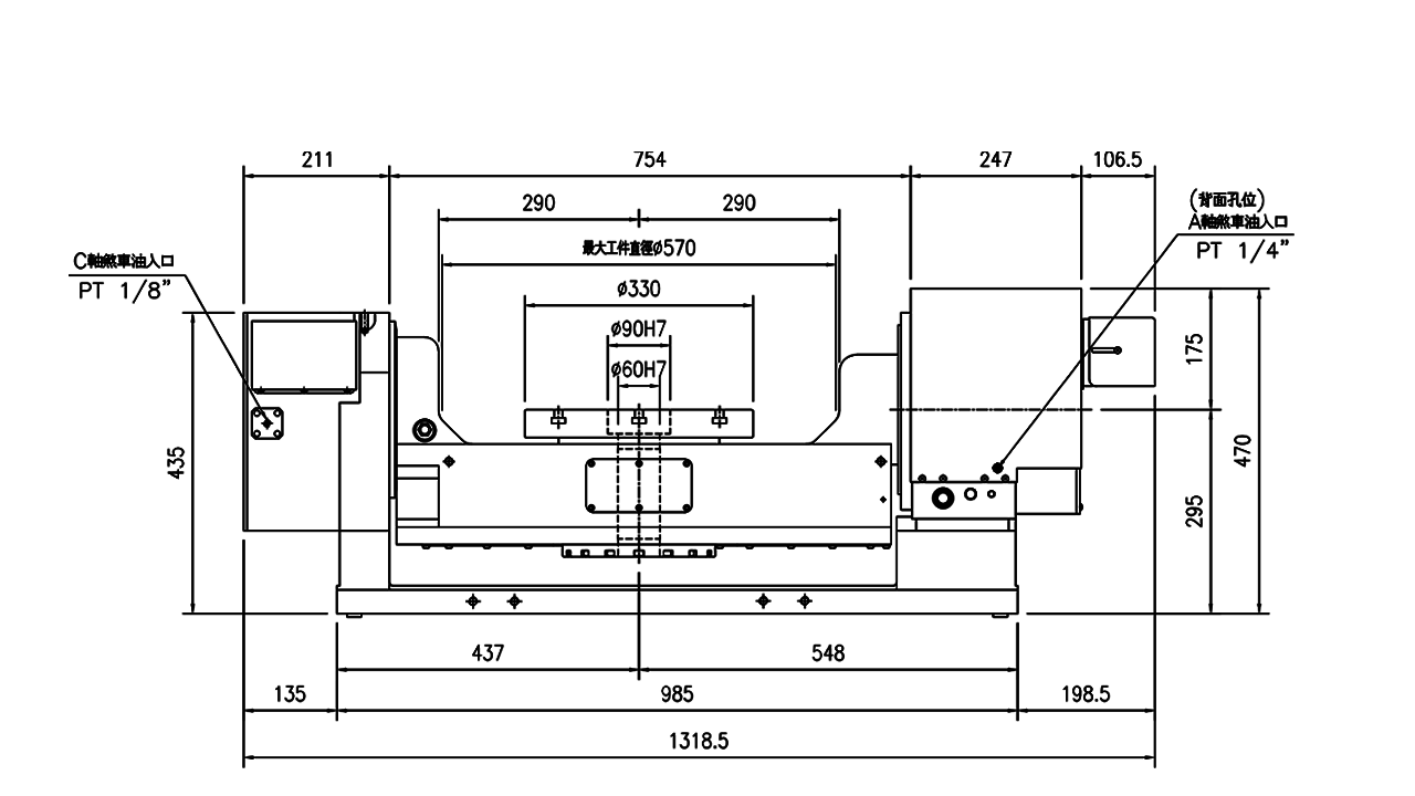 DFW330 Planos de tamaño