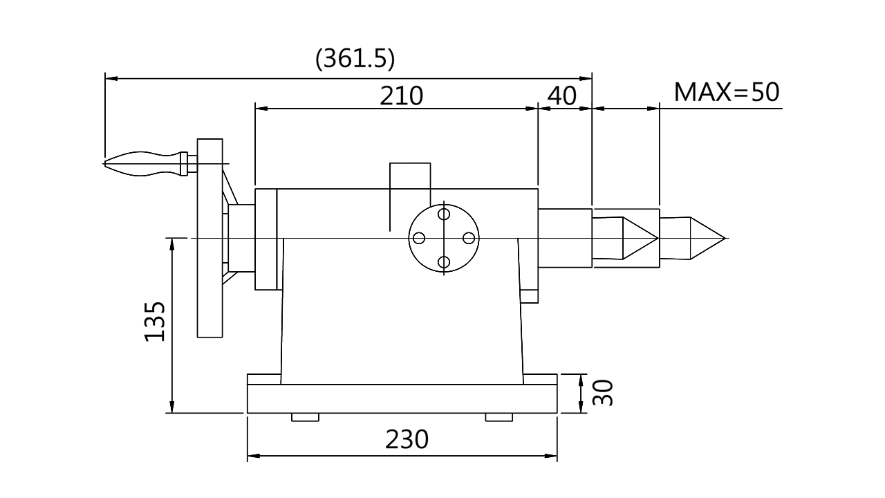 Plano de la vista lateral-MT135