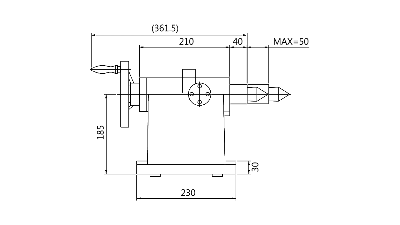 Plano de la vista lateral-MT185